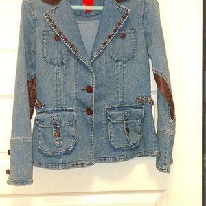Very Vera blue jean jacket, medium, blue denim